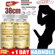 Korean Red Panax Ginseng 1600mg - 240 Capsules - Extra Strength Highest Potency