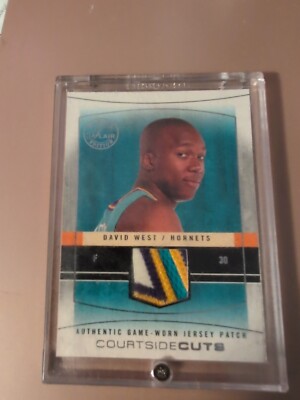 2003 Flair Final Edition Platinum Team Win Total /41 David West RC Patch 4 color