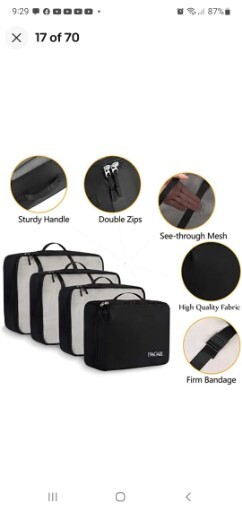 8-Pack Luggage Packing Cubes Travel Organizers for Efficient Accessory Storage-image