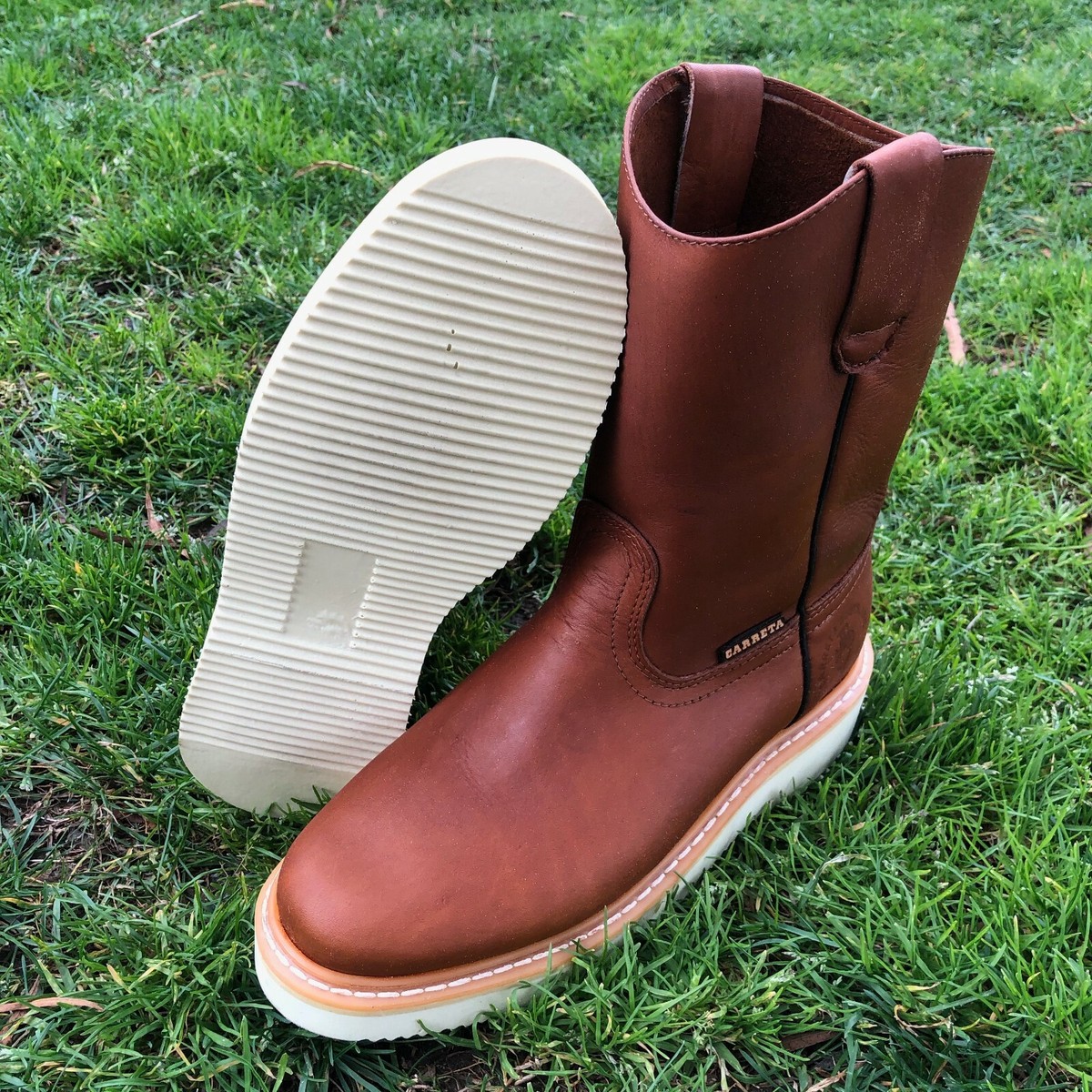 Men’s Work Boots Leather Pull on brown lightweight Bota de trabajo de cuero 315 Men main image 2