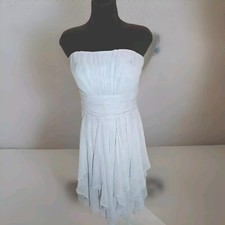 David's Bridal Dress Size 4 Bridesmaid Strapless Light Gray