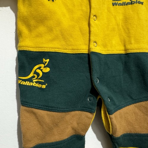Wallabies Australia Rugby Union Baby Romper One Piece Size 000 0-3 Months - Picture 3 of 7