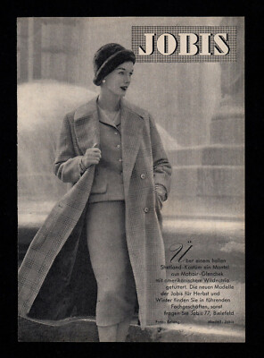 3w4280/ Alte Reklame von 1957   JOBIS Mode