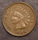 1906 Indian Cent Choice XF Lot 3867
