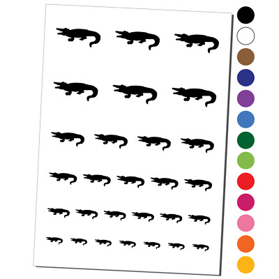 Alligator Crocodile Solid Temporary Tattoo Water Resistant Set
