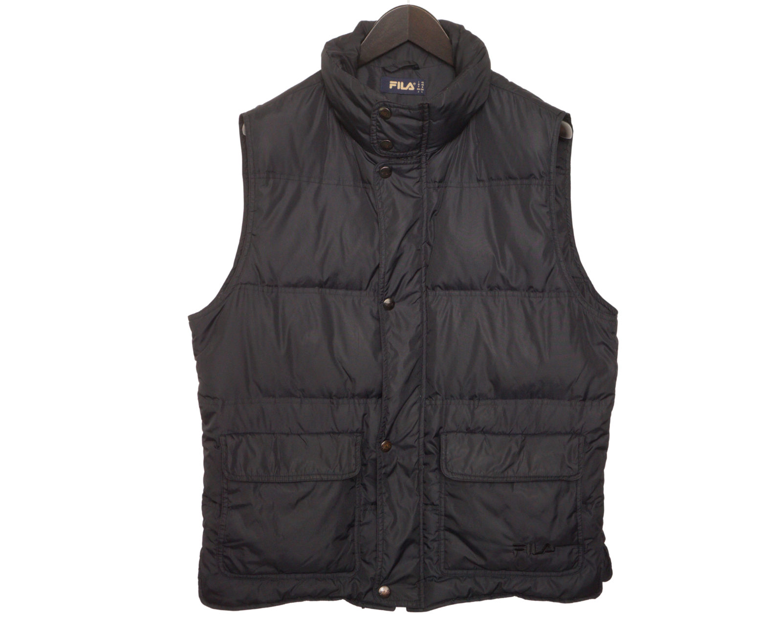 Gilet Uomo FILA Nero In Piuma E Piumette Traspirante EU48 UK US38 S VAN560