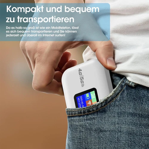 4G LTE Tragbare Mobiler WLAN Router Hotspot 150 Mbit/s WLAN Modem SIM Karte - Bild 6 von 15
