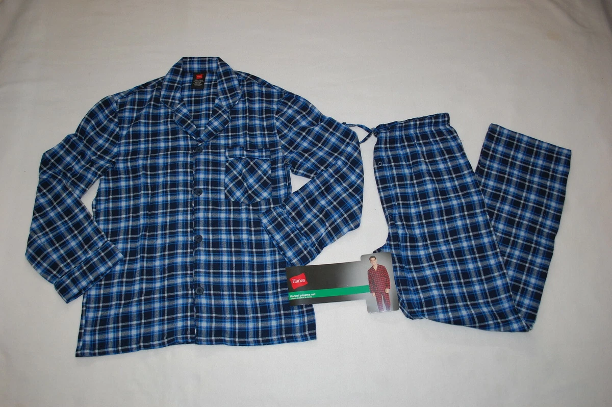 Blue flannel pajama set new arrivals