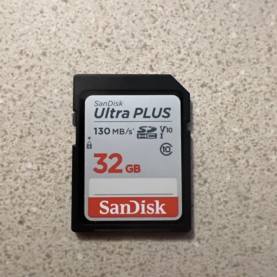 SanDisk Ultra Plus SDHC UHS-I Card - 32GB / 130MB/s