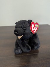Ty Beanie Baby Cinders the Bear (2000) – Good Condition with Tags