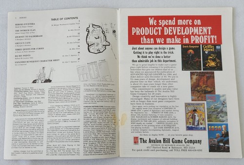 Avalon Hill's Heroes, The Role Playing Magazine, Vol. II , No. 1,   1996 - Picture 2 of 13