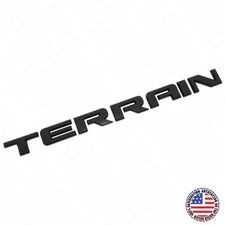 GMC Terrain Front Door or Rear Liftgate Nameplate  Emblem Decorate Matte Black