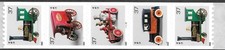 US Stamp #3638-#3641 37c. Toys Strip of 5 Plate #B12222 MNH