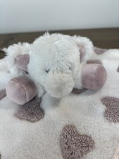 Blankets and Beyond Elephant Baby Security Blanket Lovey Plush Dusty Rose Hearts