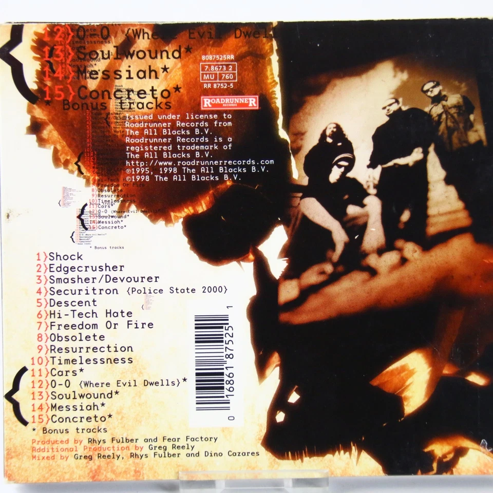 Music Musik Album CD Fear Factory – Obsolete Limited Edition Digipak Gut - Bild 2 von 2