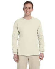 Gildan G240 Men's Ultra Preshrunk Cotton Crew Neck Long Sleeve Tee Top T-Shirt