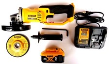 Dewalt DCG412 20V Cordless Grinder, 1 DCB205 5.0 AH Battery, Charger 20 Volt