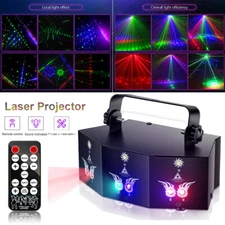 9-eye Laser Projector RGB DMX Strobe Stage Lighting LED Bar DJ KTV Party Light