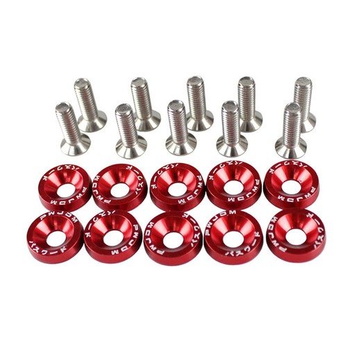 10/20/40/60/100PCS JDM Billet Fender Bumper Washer Bolt Engine Bay Dress Up Kit - Picture 14 of 20