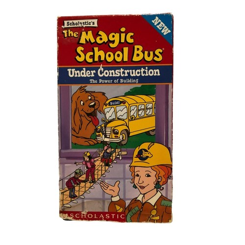 THE MAGIC SCHOOL BUS CARTOON VHS UNDER CONTRUCTION SCHOLASTIC UNTESTED KIDS - Picture 1 of 4
