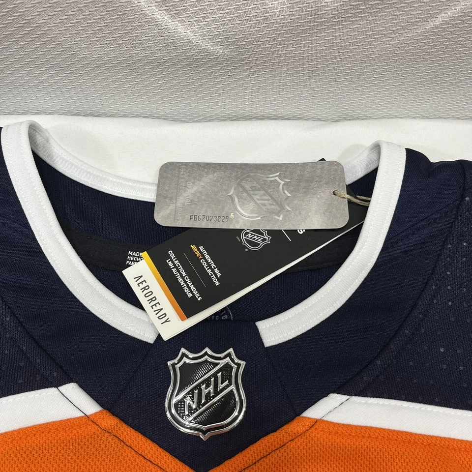 Edmonton Oilers NHL Adidas Sz. 50 Authentic Hockey Jersey Fight Strap #00 Wilson - Image 3 of 4
