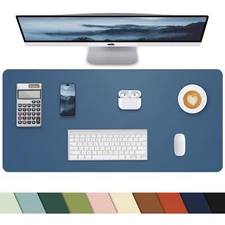 Small Desk MatLeather Desk Pad ProtectorDesk Mouse padOffice Desk matLaptop M...