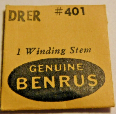 BENRUS DR-ER PART # 401 WINDING STEMS. NEW OLD STOCK