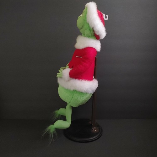 Dr Seuss Grinch Plush Stuffed Stole Christmas Toy Tree Topper Hallmark 16" - Picture 7 of 12