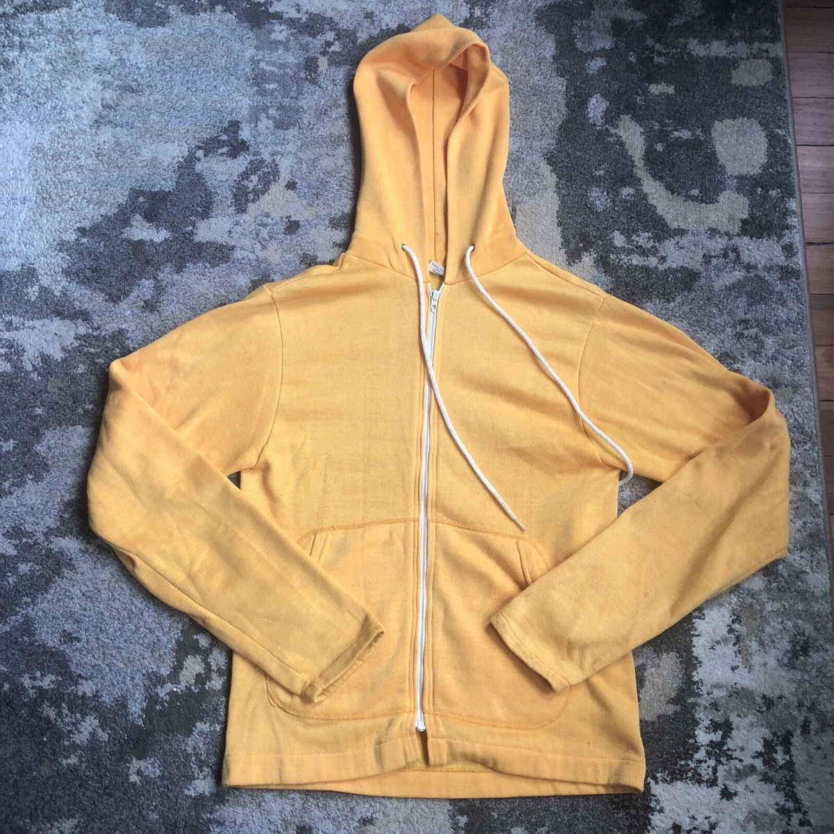 Mustard yellow hotsell zip up hoodie