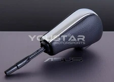 EXPRESS Leather & Chrome Auto Shift Knob for BMW 3 5 7 Ser E46 E60 E39 E36 E38