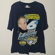 Vintage Nascar Mark Martin Viagra 2005 Farewell Tour T-Shirt Size XL Blue