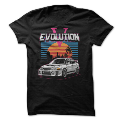 Mitsubishi Lancer Evolution Evo V Graphic Tee T-shirt