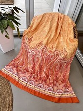 Bassetti Stoff MERGELLINA O1 orange SATIN 245x205 f Decke Läufer Vorhang Kissen