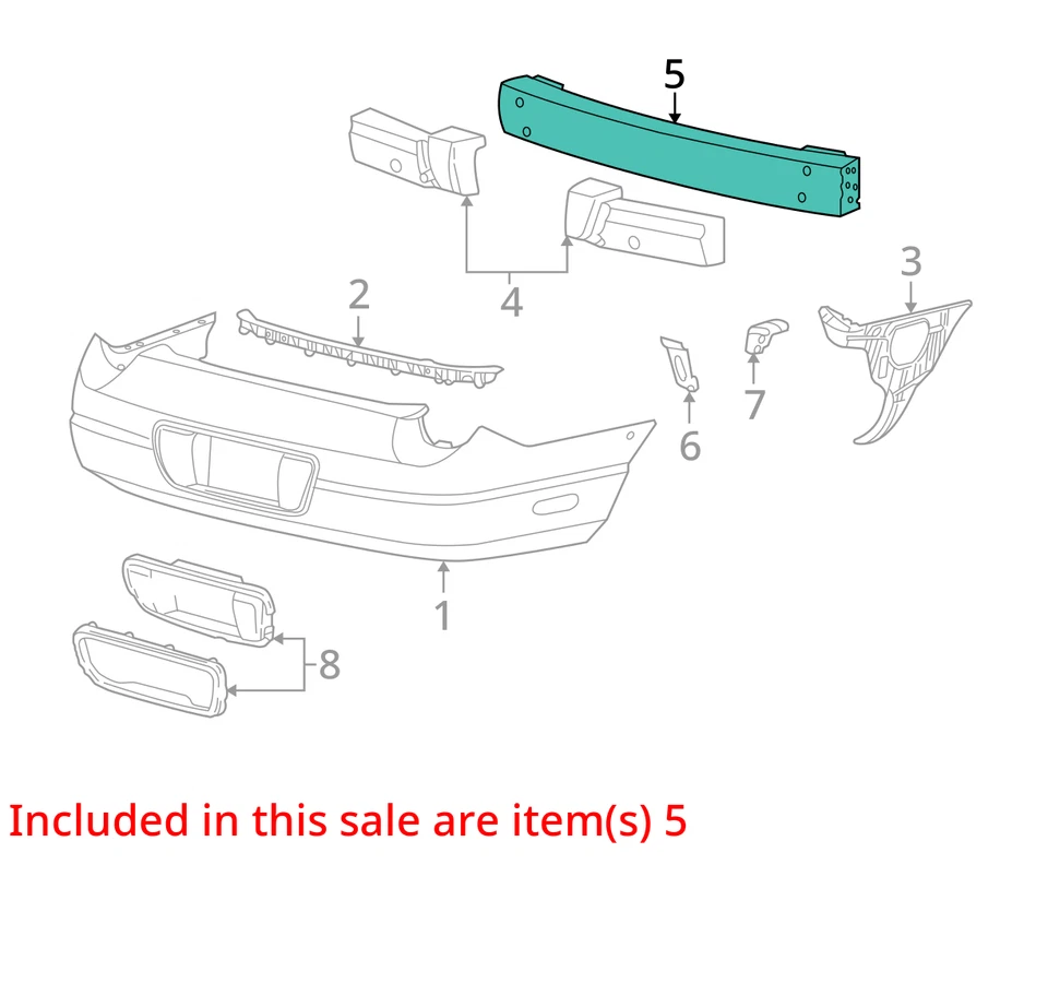 ПОДХОДИТ ДЛЯ 2000-2006 LLINCOLN FORD LS THUNDERBIRD БАМПЕР ASM ЗАДНИЙ 6W4Z17906A - НОВЫЙ OEM - Изображение 3 из 4