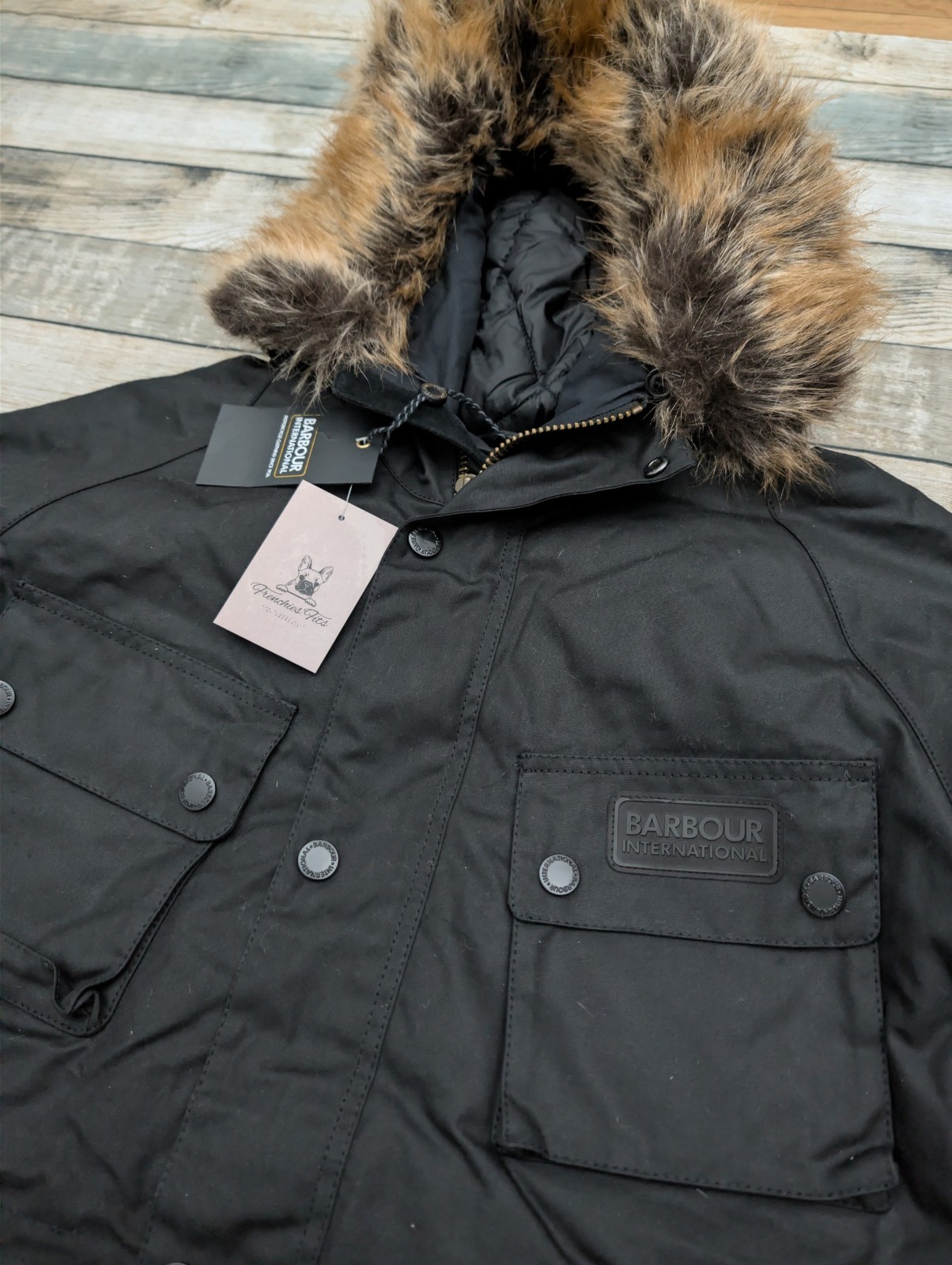 Barbour International Race Waxed Parka Coat BNWT RRP £369 Size M Mens image 6
