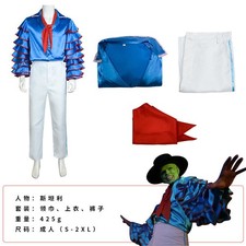 Costume cosplay film la maschera Jim Carrey unisex adulto blu uniforme abiti