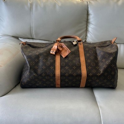 LOUIS VUITTON Monogram Keepall Bandouliere 55 M4141 Unisex Travel Bag 