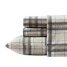 Eddie Bauer - Full Sheets, Cotton Flannel Bedding Set, Brushed for Extra Softnes