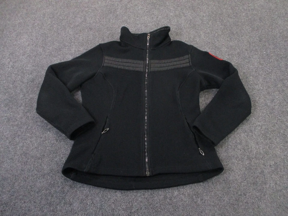 Chaqueta Spyder para mujer L negra polar rendimiento activo núcleo suéter elástico Foto 2 de 4