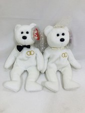 Ty Beanie Babies Bride & Groom Wedding Bears - Mr. and Mrs. NWT