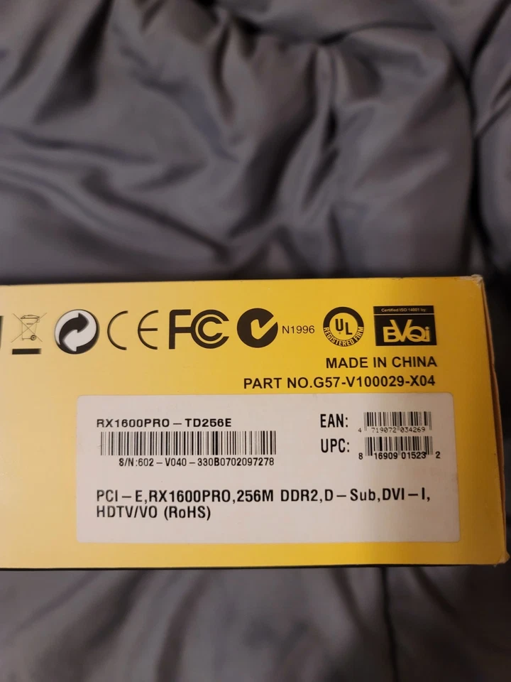 Graphics Card MSI ATI RADEON X1600 PRO 256MB G57 V100029-X04 PCIE - Image 4 of 4