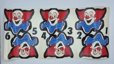 Bozo the Clown Bucket Bonanza Grand Prize Game Original Stickers NEW/NOS