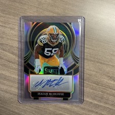 2025 Panini Select Isaiah Mcduffie Auto Silver Prizm Sip Ime Green Bay Packers