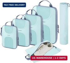 BAGSMART 6 Set Compression Packing Cubes, Travel Luggage Organizer Bags