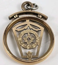 Antique Victorian Masonic Mason Freemasonry Gold Filled G.F. Fob Pendant