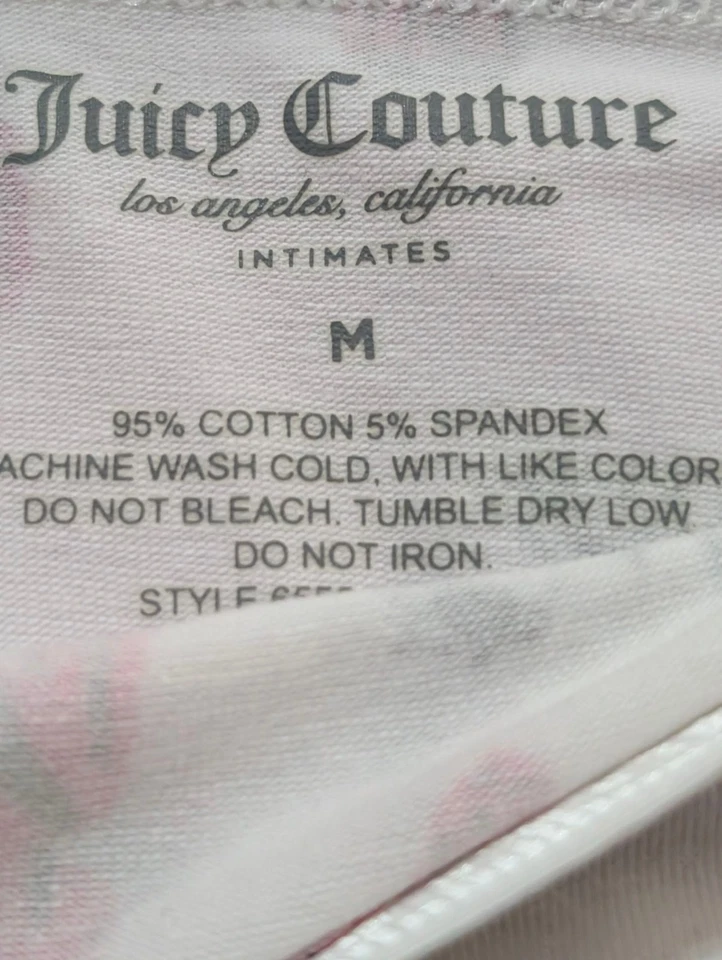 Roupa íntima feminina de algodão hipsters Juicy Couture pacote com 5 logotipos nova com etiquetas - Imagem 2 de 4