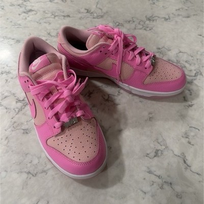 Mens Nike Dunk Low Triple Fuchsia Pink White  