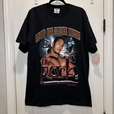 Vintage 1999 WWF The Rock Layin The Smack Down Double Sided Large NEW W/ TAGS