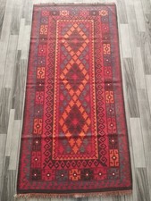 Traditional Handmade Afghan/Turkish Kilim Rug, Artisan Wool Rug size 196x95 CM
