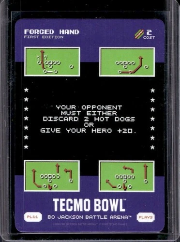 2026 Bo Jackson Battle Arena Tecmo Bowl Forced Hand First Edition Plays #PL11